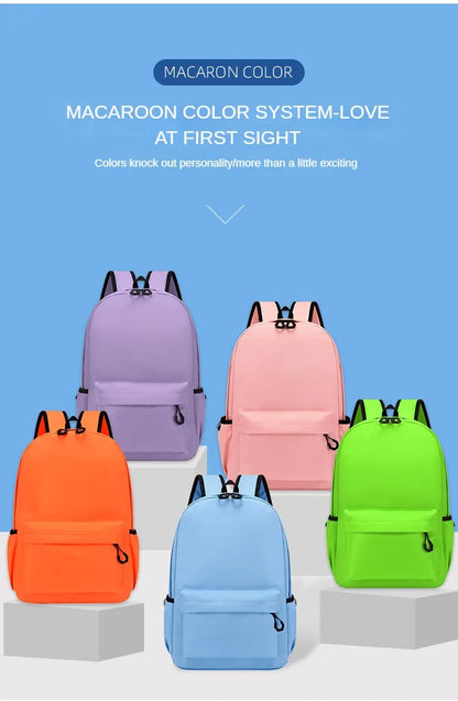 Personalized School Bag Custom Logo School Backpack Training Class Gift School Name Pattern Elementary school backpack wholesale