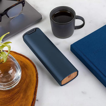 1Pcs 7 Day Weekly Pill Organizer,Premium Stylish Aluminum and Wood Large Capacity Pill Box for Supplements,Vitamins and Medicine