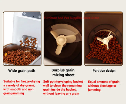 4.5L Smart pet feeder automatic cat feeder dog slow feeder timed and quantified automatic cat food dispenser cat and dog bowl