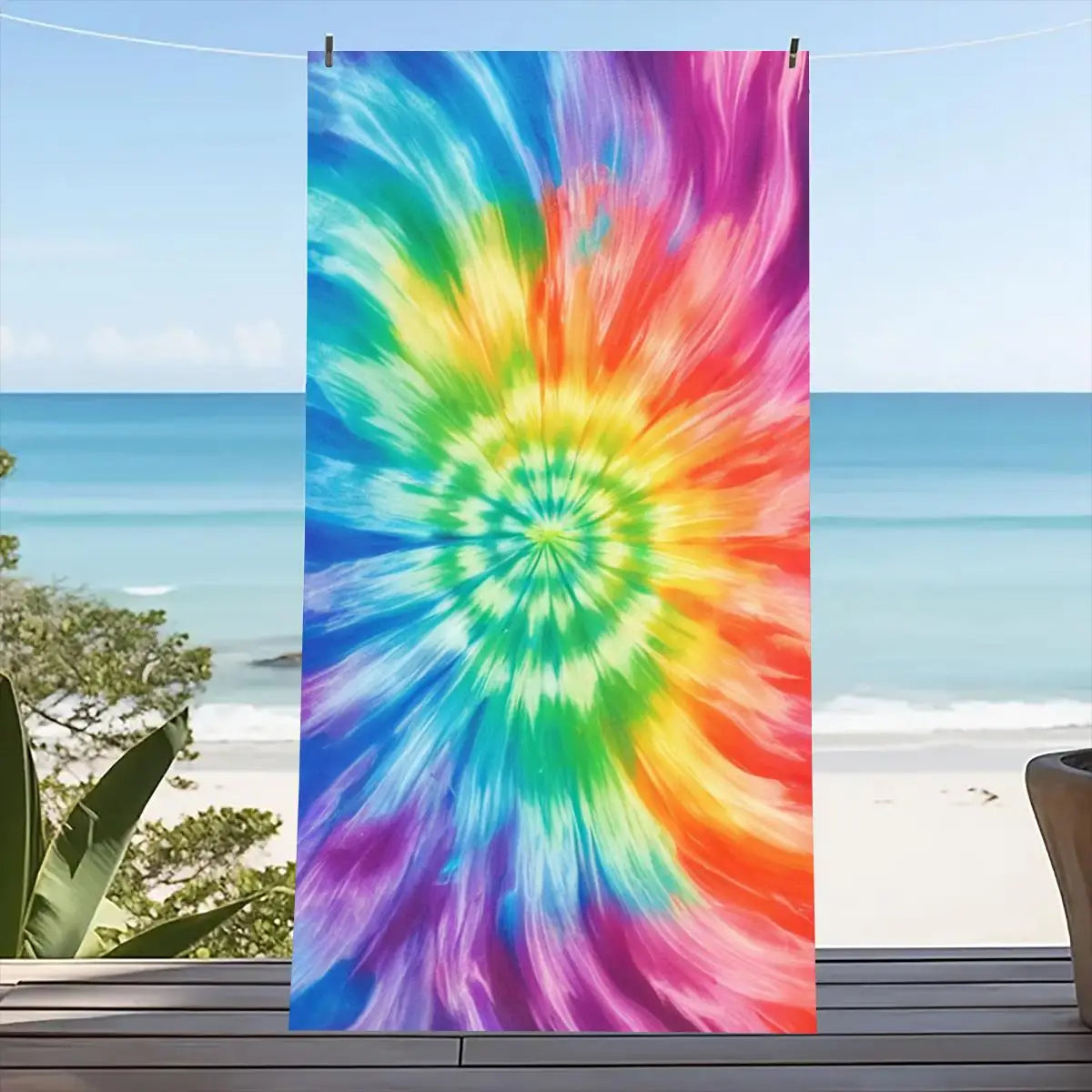 Beach Towel Portable Quick Fast Dry Sand Outdoor Travel Swim Blanket Thin Yoga Floral Print Mat Personalization Stripes Towel