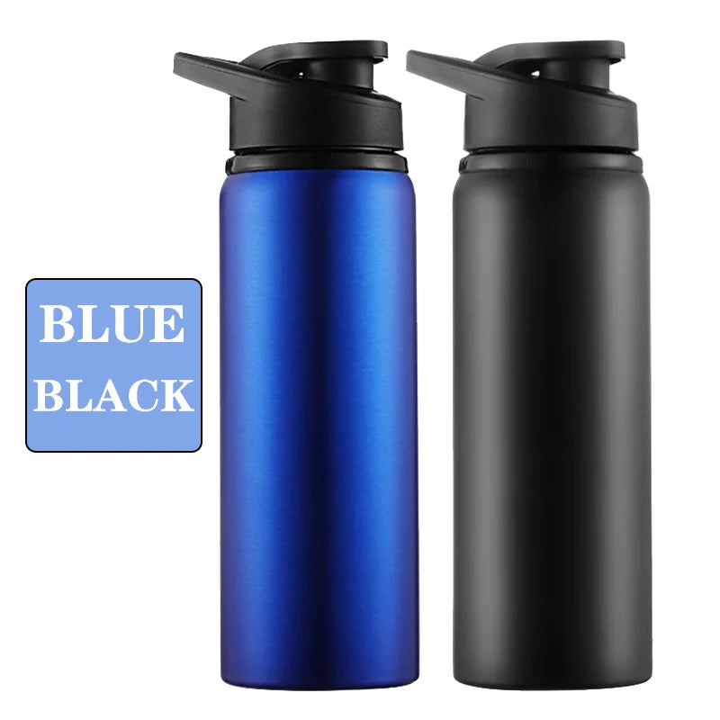 Portable Water Bottle Outdoor Sports Travel Cup Metal Drinking Bottle for Cycling Hiking Gym Leakproof Reusable Water Container
