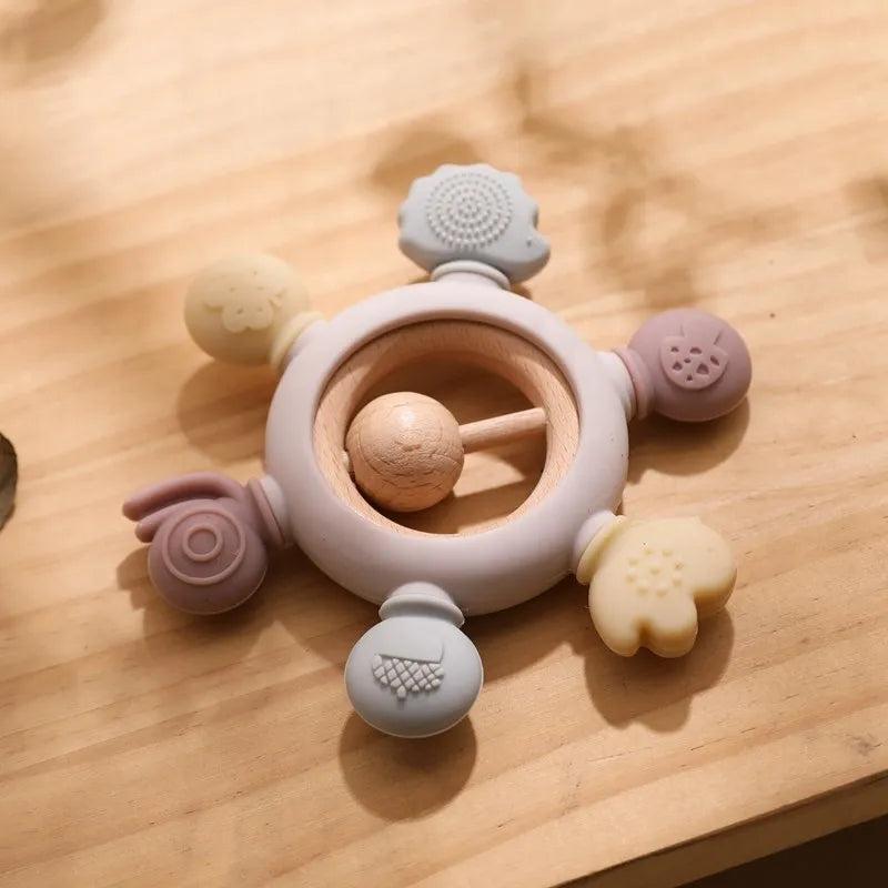 Baby Silicone Teethers Animal Food Grade Silicone Baby 0-12 Toys Silicone Teeth Grinding Stick Newborn Pacifier Accessories Toys