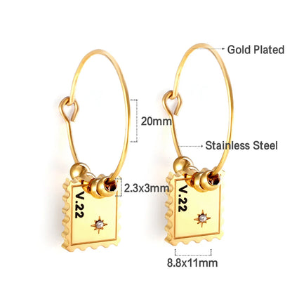 LUXUSTEEL Golden Heart style Women's Hoop Earrings Stainless Steel Female Earring Flower Star Drop Ear ring Jewelry Gifts