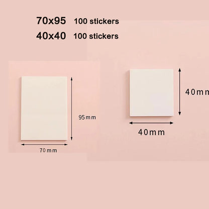 50/100 Sheets Sticky notes Reusable Transparent sticky notes Waterproof note paper for School office stationery Bookmark Marker