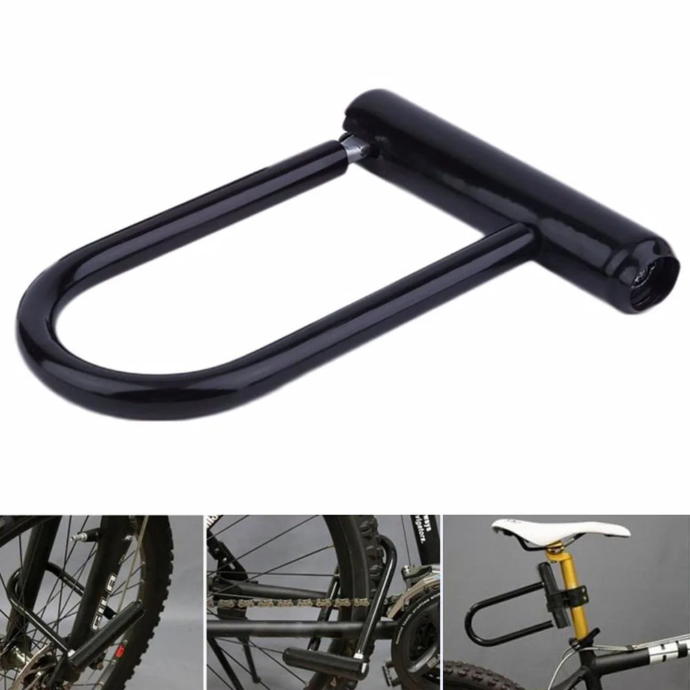 Bike U-Lock Heavy Duty Bicycle Locks with Bracket Anti Theft Secure Locks for Electric Scooter Mountain Bikes Road Cycling Doors
