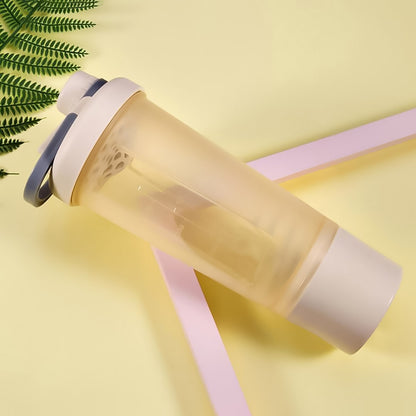 600ml Frosted Shake Cup Milkshake Sports Bottle Outdoor Fitness Water Blender Bottle Protein Powder Portable Gym Training Drink