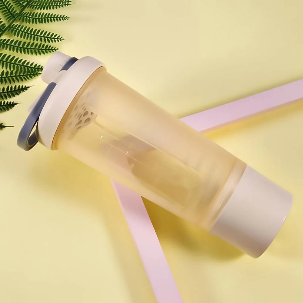 600ml Frosted Shake Cup Milkshake Sports Bottle Outdoor Fitness Water Blender Bottle Protein Powder Portable Gym Training Drink