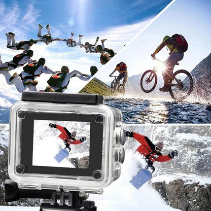Helmet Video Recording Camera Sports Cameras Outdoor Cam 4K Action Camera 1080P/30FPS WiFi 2.0" 170D Underwater Waterproof