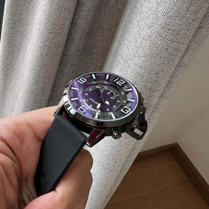 Large Dial Unisex Watch for Men and Women Blue Light Glass Leather Strap Casual Wristwatch Luxury Gift Clock Dropshipping