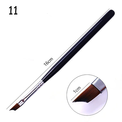 1-9PCS Nails Art Brush Pen 3D Tips Pattern Phototherapy Acrylic UV Gel Extension Builder Coating Painting Pen DIY Manicure Tools