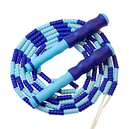 Wholesale adult and children's skipping ropes with colorful soft beads and bamboo nodes. Children's skipping ropes