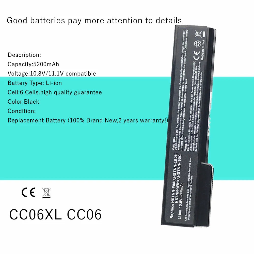 Laptop battery For HP EliteBook 8460p 8460w 8470p 8470w 8560p 8570p for ProBook 6360b 6460b 6465b 6470b 6475b 6560b 6565b 6570b