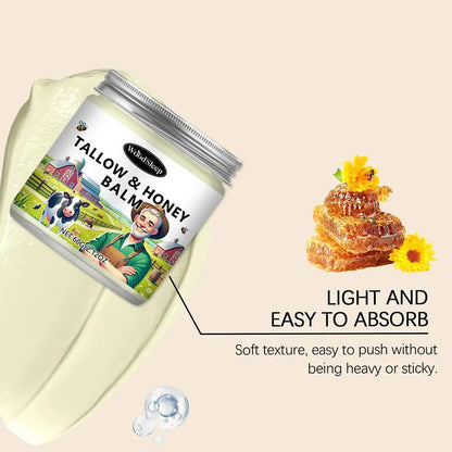 60ml Tallow Honey Balm Deep Moisturizing Beef Tallow Face Cream Body Lotion Anti Crack Face Cream Skin Care