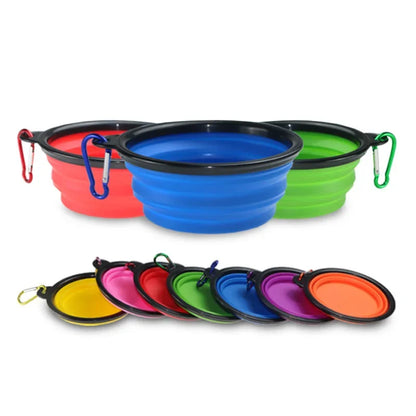 1PC Collapsible Portable Water Bowl for Dogs, 350ML/1000ML, Dish for Traveling Camping Walking