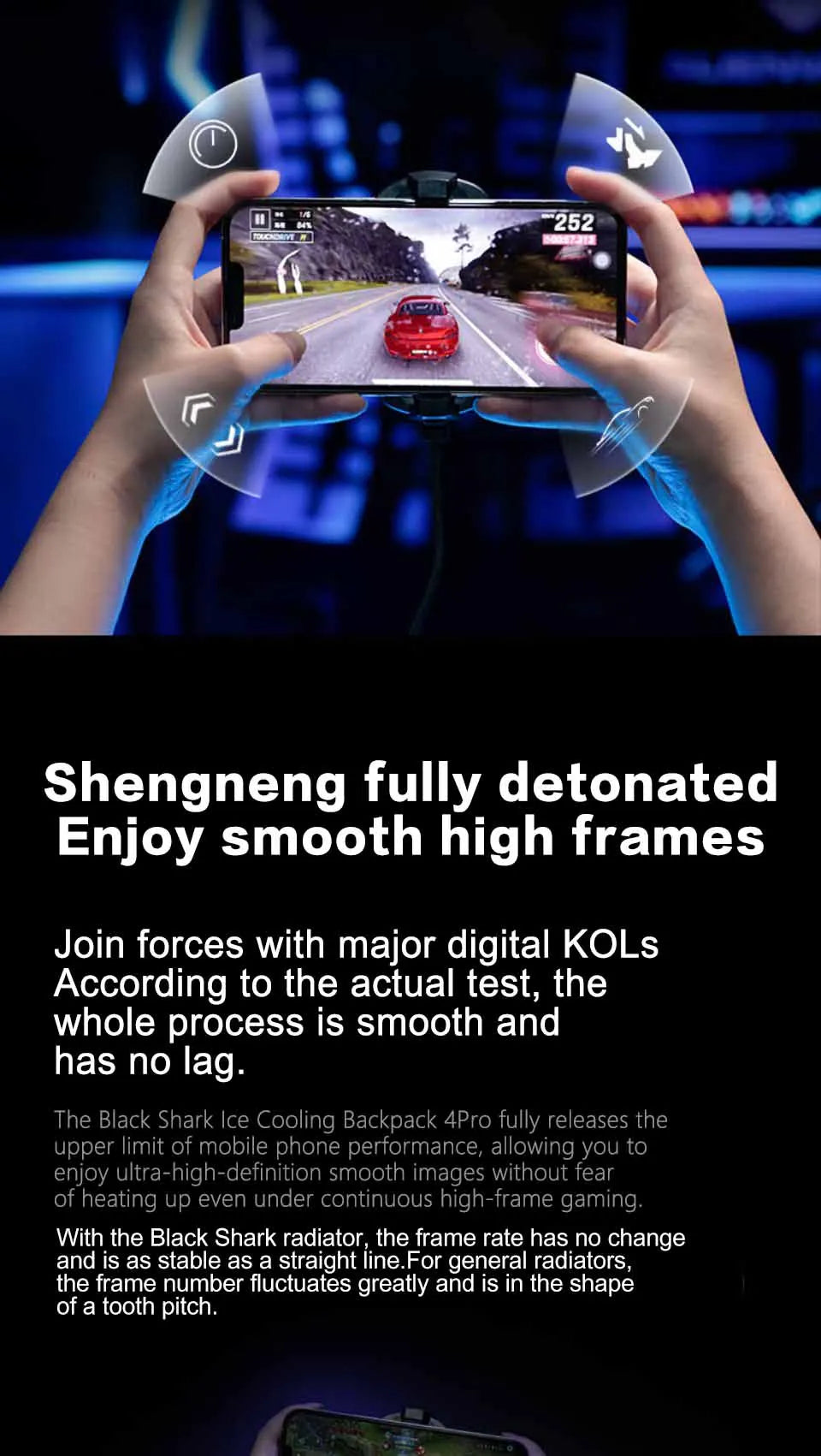 Original Black Shark Cooler 4 3 Pro 4Pro Smart FunCooler For xiaomi black shark nubia lenovo phone
