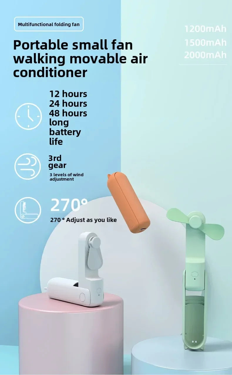 NEW Portable Handheld Fan Mini Handheld Fan with USB Rechargeable and Adjustable Speed Suitable for Indoor and Outdoor Use