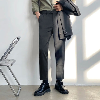 Office Social Tailoring Work Black Male Suit Trousers Business Men's Summer Pants Elegant 2024 Thin Casual Fabric Slacks Wear Up
