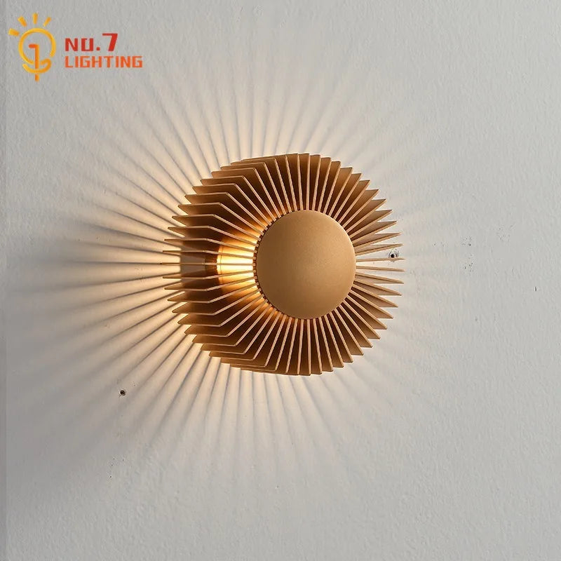 Modern Minimalist Atmosphere Small Wall Lamp LED Aluminum Art Decorative Wall Mounted Living Bedroom Bedside Background Hotel