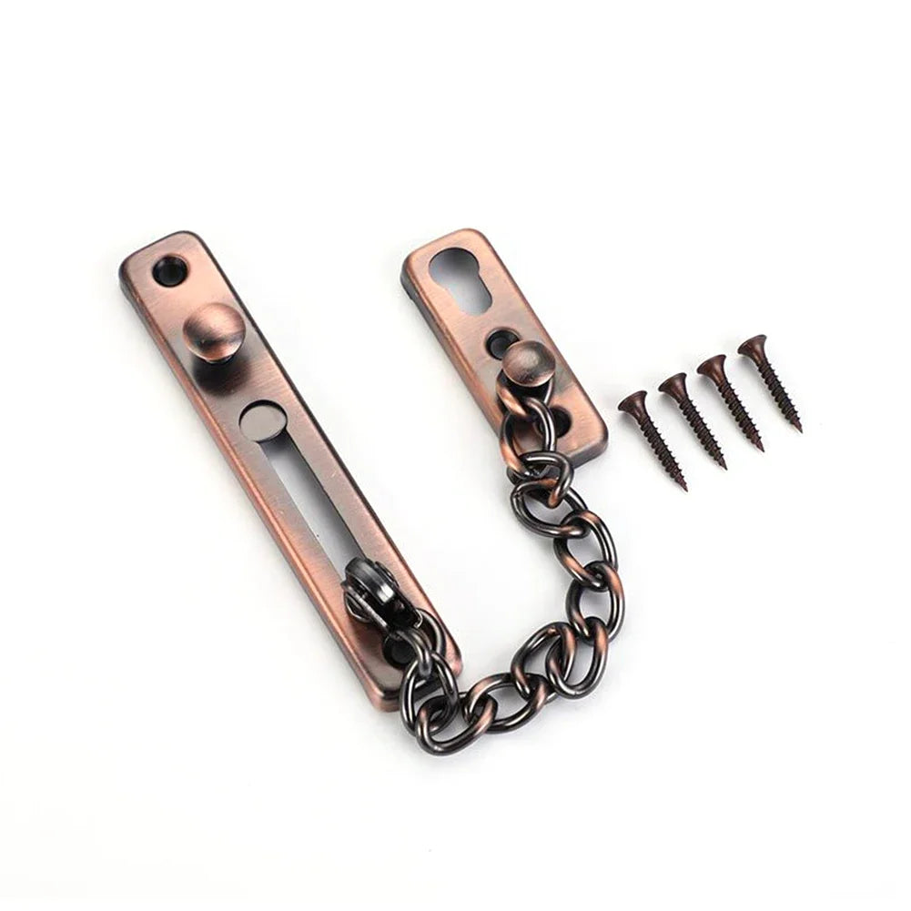Door Chain with Lock Door Lock Bolt Chain Kids Safety Security Home Latch Buckle Guard Lock Anti-Theft Hotel Hardware Accessorie