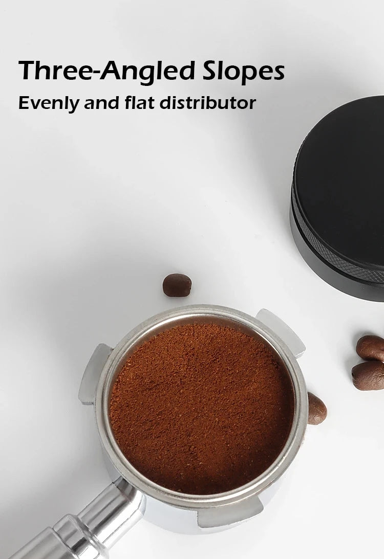Coffee Distributor 51mm 53mm 58mm Espresso Distribution Tools Three Angled Slopes Tamper Adjustable Leveler Barista Accessories