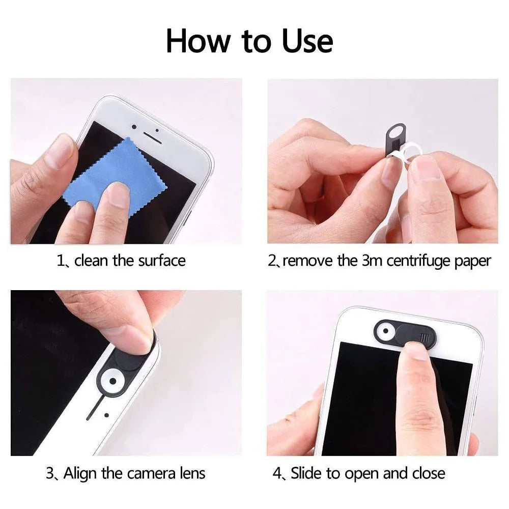 Webcam Cover Privacy Protective Cover Mobile Phone Computer Tablet PC Lens Camera Cover Anti-Peeping Protector Shutter Slider