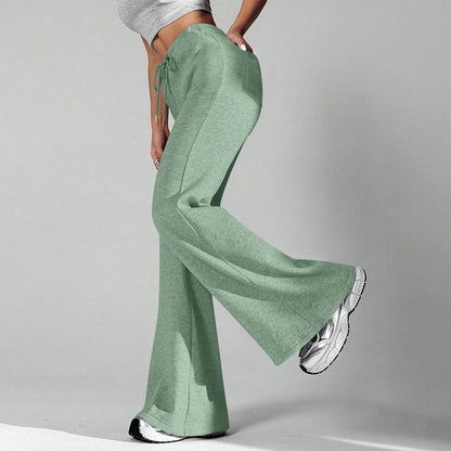 Clothes For Woman Leisure Flares Home Pant Bell-Bottoms Pants Woman Tracksuit Female Sport Trousers Solid Color Pantalones Mujer
