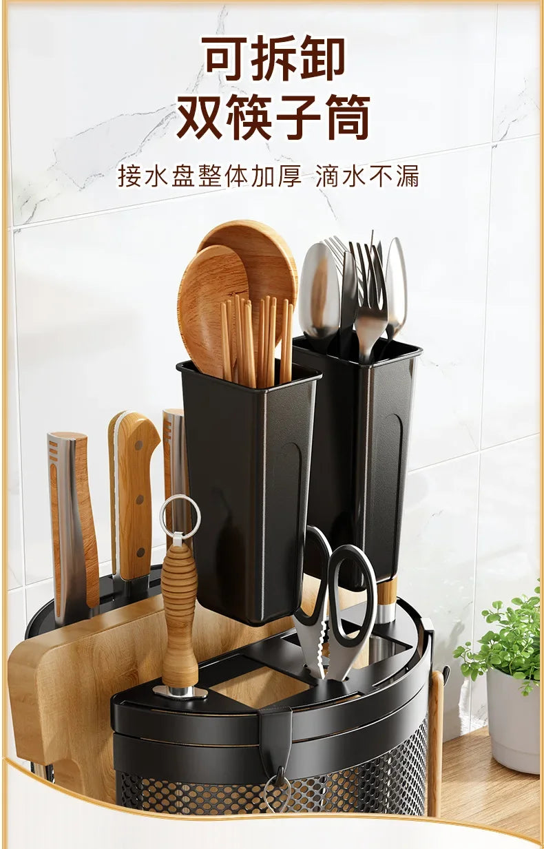 Kitchen Utensils Useful Things Knife Holder Kitchen Knives Stand Chef Accessories Home Items Storage Rack Dining