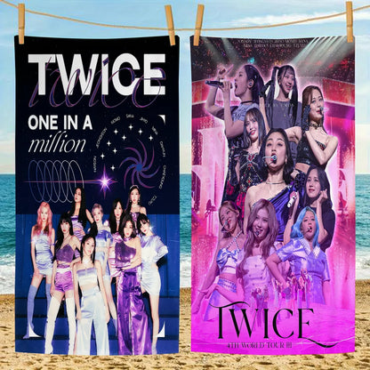 T-TwiceS-S Kpop Beach Towel For Kids Personalized Bath Towel Pool Towel Vacation Gift Picnic Towel Party Gift