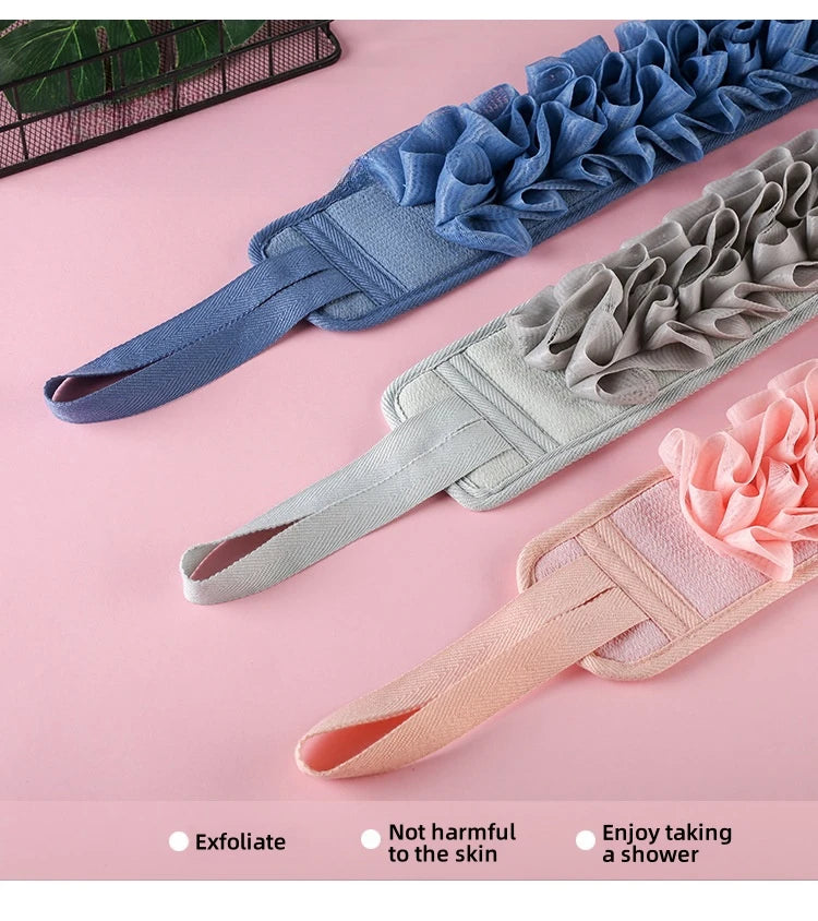 2-in-1 Pullback Towel Strong Rubbing Back Bath Towel Bath Bar Bath Flower Rubbing Mud Home Rubbing Bath Towel