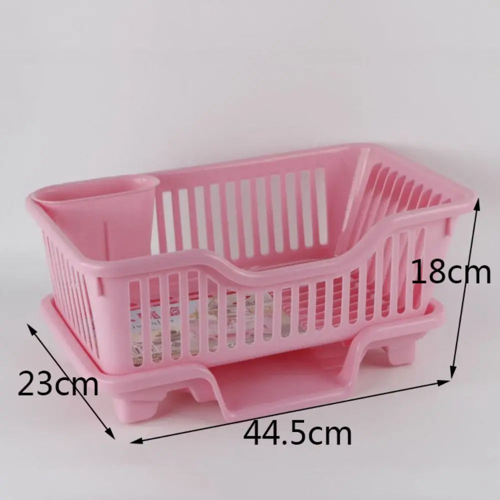 Kitchen Utensils Dish Drying Rack Drainer Rack with Drain Board Countertop Dinnerware Plates Bowls Chopsticks Spoons Organizer