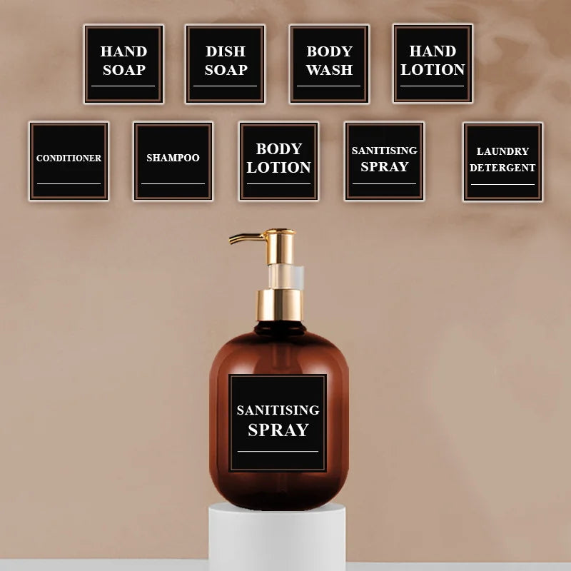 2 Pc 10.1 OZ Amber Soap Dispensers For Cosmetic Shampoos And Lotions Soaps Spill-proof Repeatable Pump Bottles For Bath Products