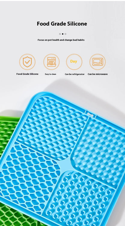 Pet Dog Cat Licking Pad Licking Pad Anti Choking Slow Food Utensils Slow Food Bowl Licking Plate Pet Cat Yogurt Meal Mat