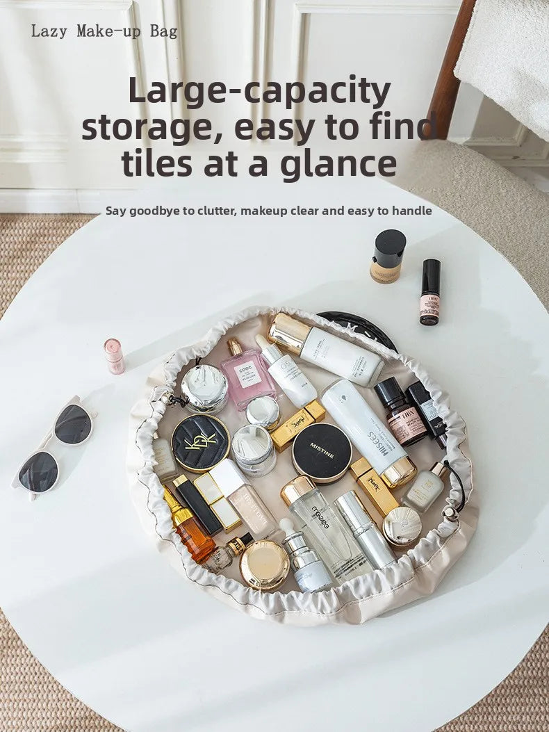 Travel Toiletry Makeup Bag   Drawstring Waterproof Large Capacity Portable Storage Bag