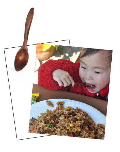 Japanese Wooden Spoon Long Handle Ramen Spoon Baby Eating Spoon Drinking Porridge Spoon Household Wood Tableware Round Spoon