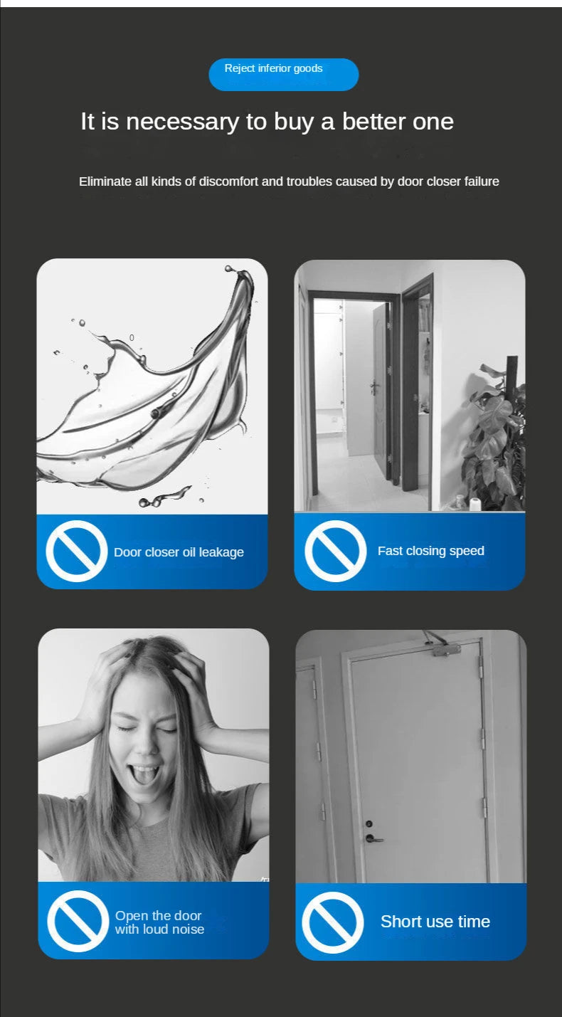 Door closer home push-pull unit door door close artifact fireproof anti-theft door hydraulic automatic buffer silent door closer