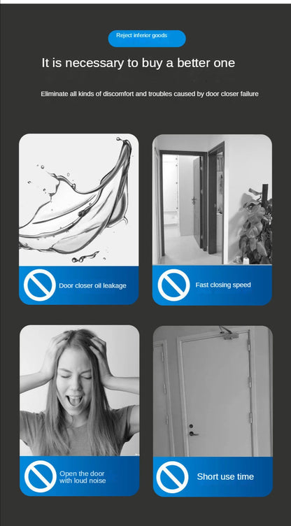 Door closer home push-pull unit door door close artifact fireproof anti-theft door hydraulic automatic buffer silent door closer