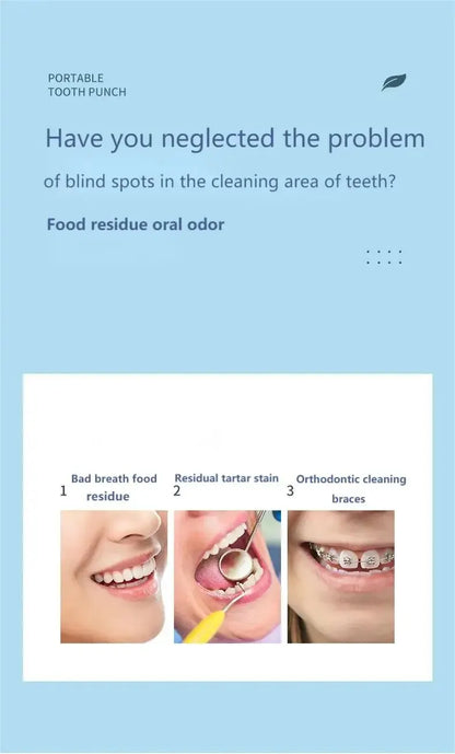 Hqd Portable Household Electric Tooth Washer Teeth Cleaning Oral Care No Harm to Teeth Dental Rechargeable Teeth Whitening