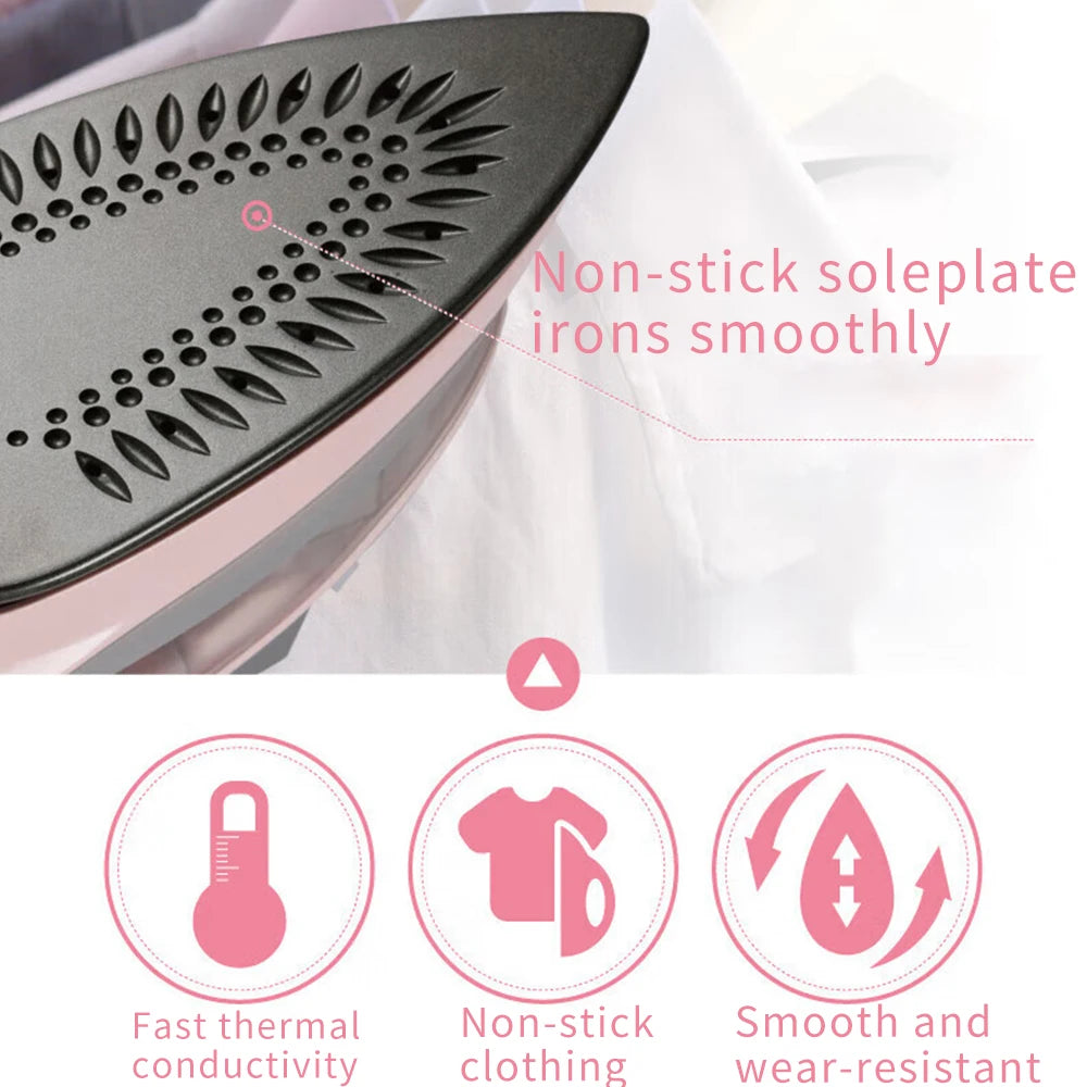 Electric Iron Portable Mini Garment Steamer Steam Iron For Clothing Iron Adjustable Ceramic Soleplate Iron For Ironing Sonifer