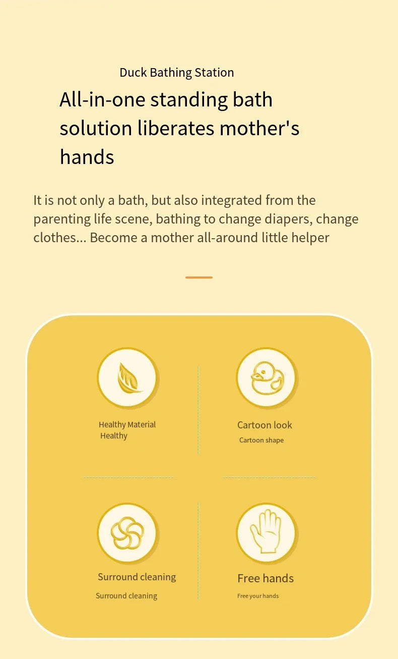 Baby standing bath device Adjustable folding children's bath tub wash butt bath stand