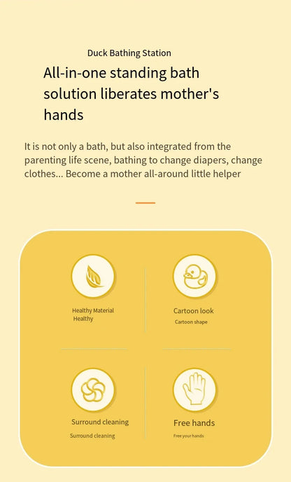 Baby standing bath device Adjustable folding children's bath tub wash butt bath stand