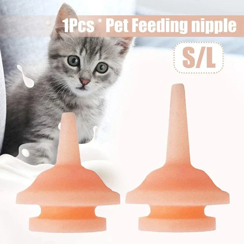 10pcs Universal Pet Feeding Nipple Mini Cat Silicone Feeding Pacifier for newborn Kittens Puppies Rabbits Small Animals