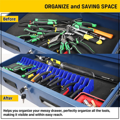 New Plier Organizer Rack, 10-Slot Pliers Cutters Organizer Rack ,Tool Organizer, Tool Drawer Toolbox Organizer