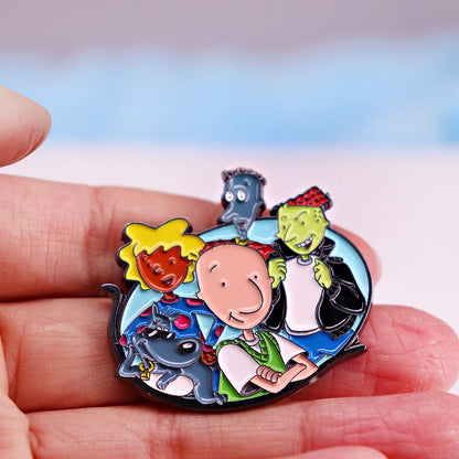 DOUGS Enamel Pin American animated television series characters brooches jewelry