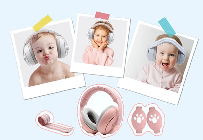 2-in-1 Baby Ear Muffs for Hearing Protection Noise Cancelling Earmuffs for Babies 2 Headbands Travel Essentials for Airplane