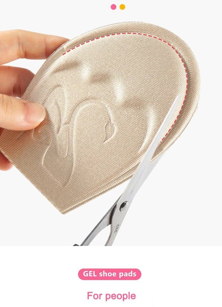 Half Insoles for Shoes Inserts Forefoot Pad Non-slip Sole Toe Plug Cushion Reduce Shoe Size Filler High Heels Pain Relief Pads