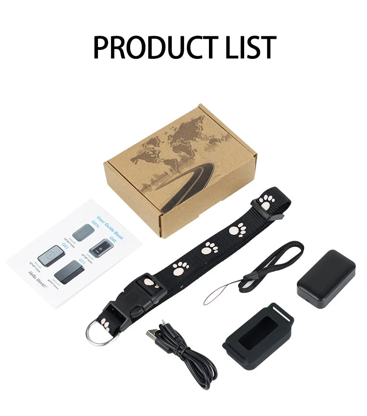 Pet Bluetooth GPS Tracker Dog Mini Tracking Movement Alert Collars Anti Lost Tracker for Cats and Puppies Remote Global Locator