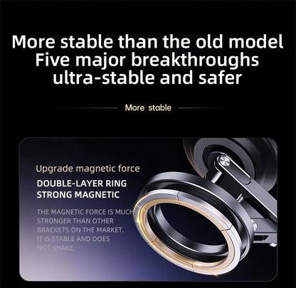 Magnetic Car Mobile Phone Holder Mount Foldable 360 Degree Rotating Vacuum Adsorption Smartphone Holder Multifunction