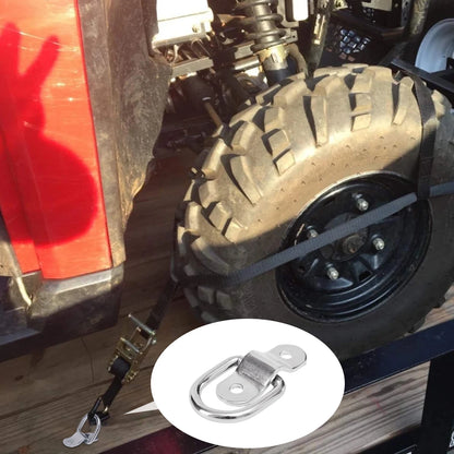 D Ring Tie Down Anchor Hook for Cargo Securing on Car Trucks Trailers Heavy Duty Metal Pull Ring Easy Surface Mount Fixing Point