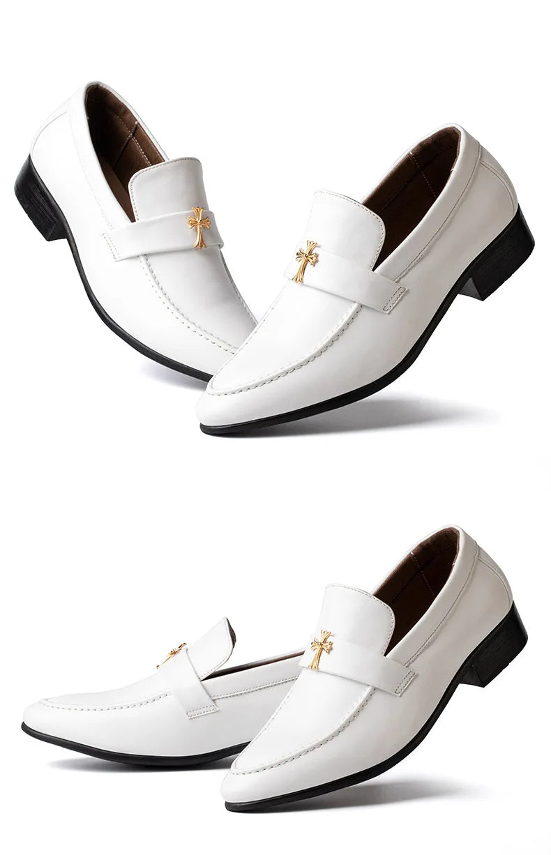 Designer Formal Oxford Shoes for Men Wedding Shoes Leather Pointed Toe Mens Dress Shoes Sapato Oxford Masculino British style