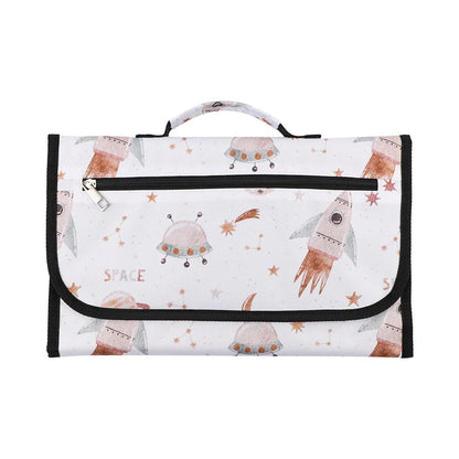 Waterproof Baby Changing Pad For Baby Girls Folding Portable Newborn Travel Diaper Mat With Wipes Pocket Baby Showers Gift